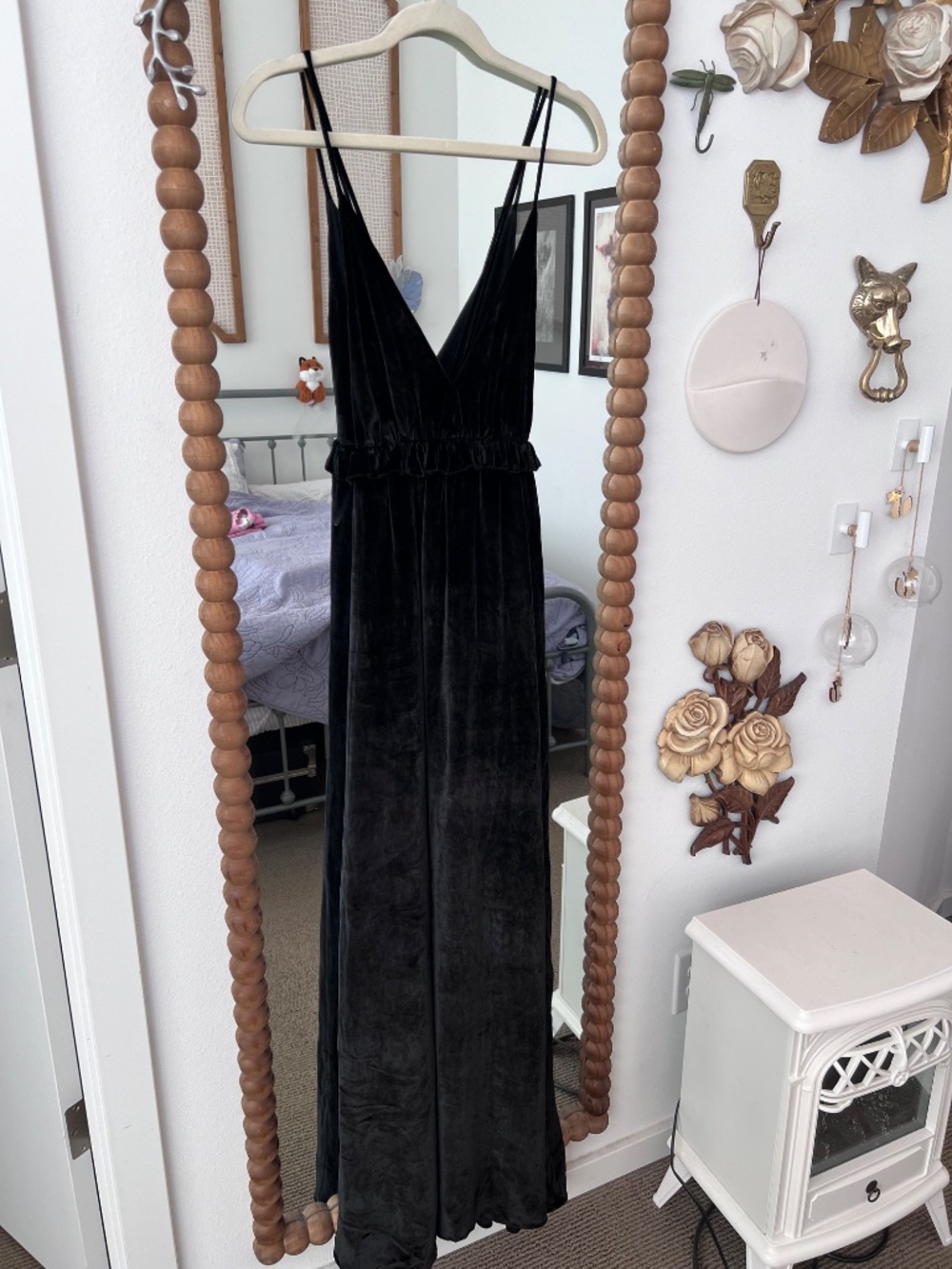 Ulla Johnson Lavinia Black Velvet Silk Maxi Gown NWT Size 2 - Picture 4 of 10